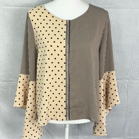 AMIRO ISTANBUL Women's Round Neck Blouses Ruffled shirt Size 16 - Picture 4 of 11